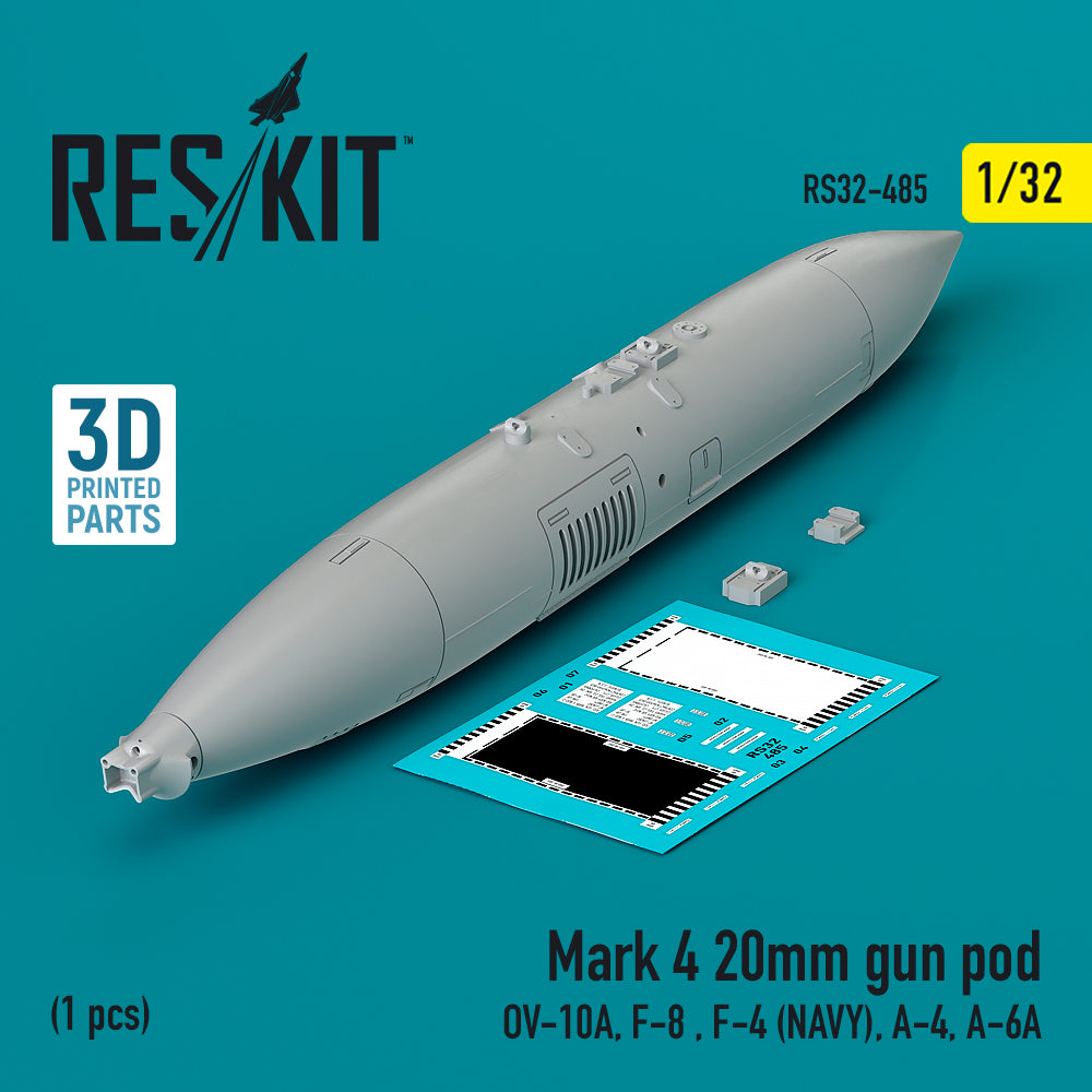 ResKit RS32-0485 1:32 Mark 4 20mm gun pod