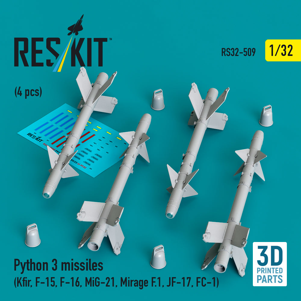 ResKit RS32-0509 1:32 Python 3 missiles