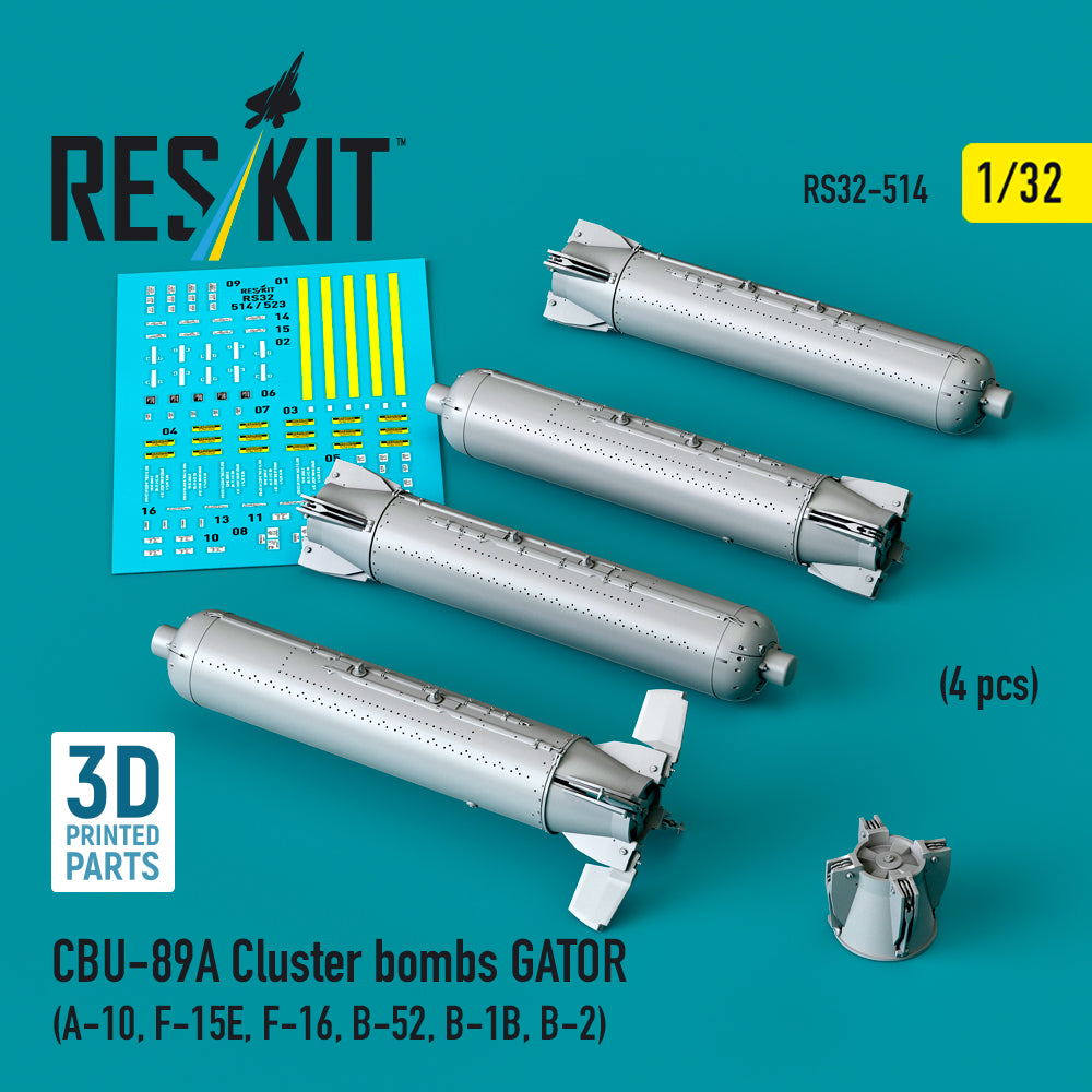 ResKit RS32-0514 1:32 CBU-89A cluster bombs GATOR
