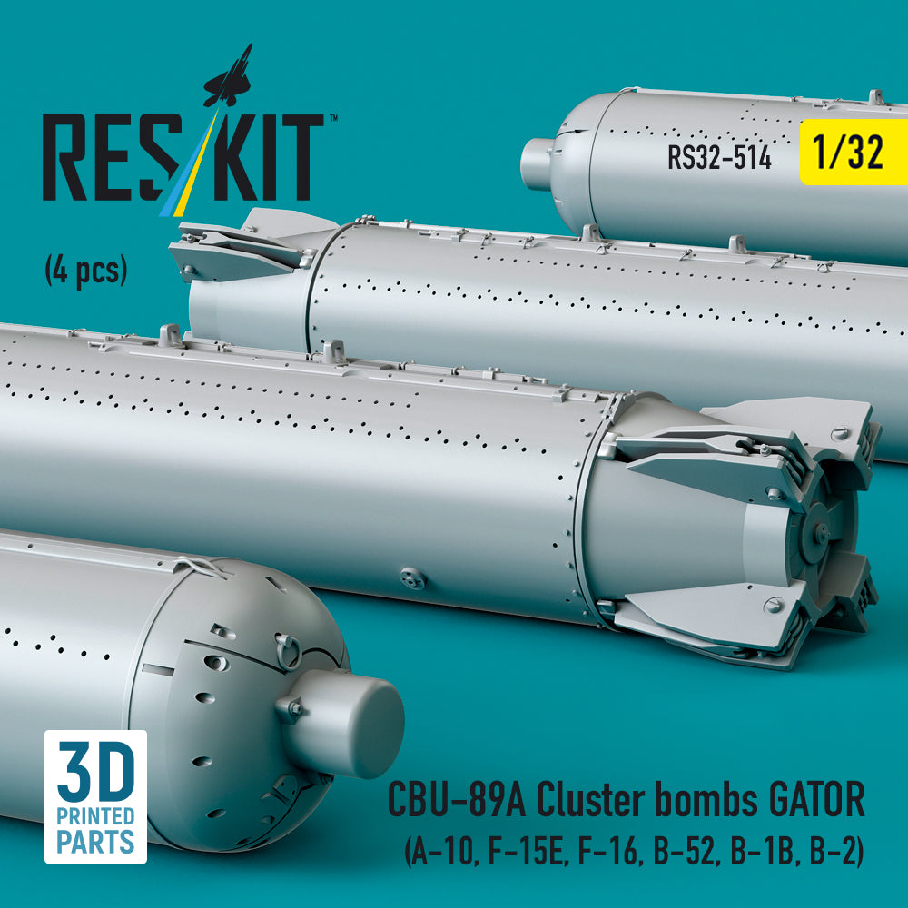 ResKit RS32-0514 1:32 CBU-89A cluster bombs GATOR