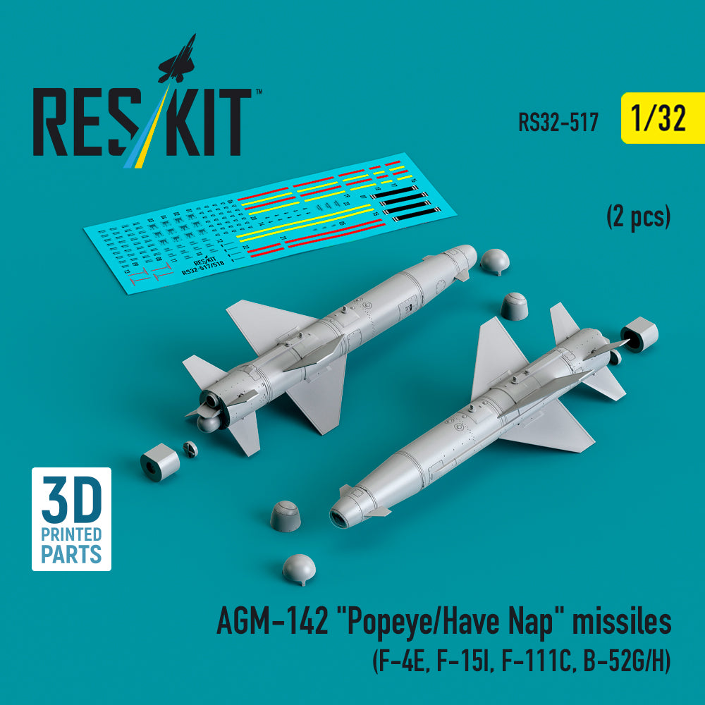 ResKit RS32-0517 1:32 AGM-142 "Popeye/Have Nap" missiles