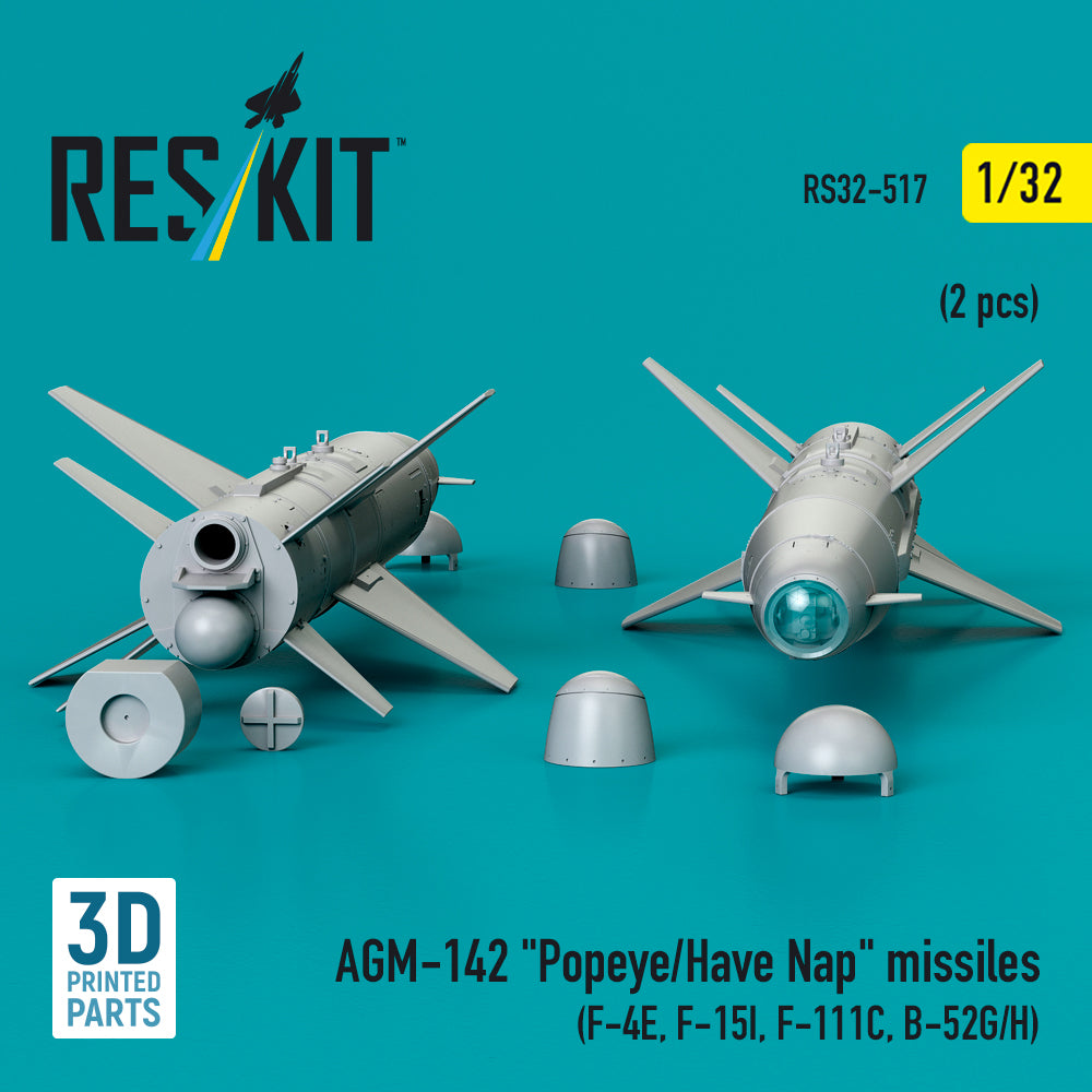 ResKit RS32-0517 1:32 AGM-142 "Popeye/Have Nap" missiles