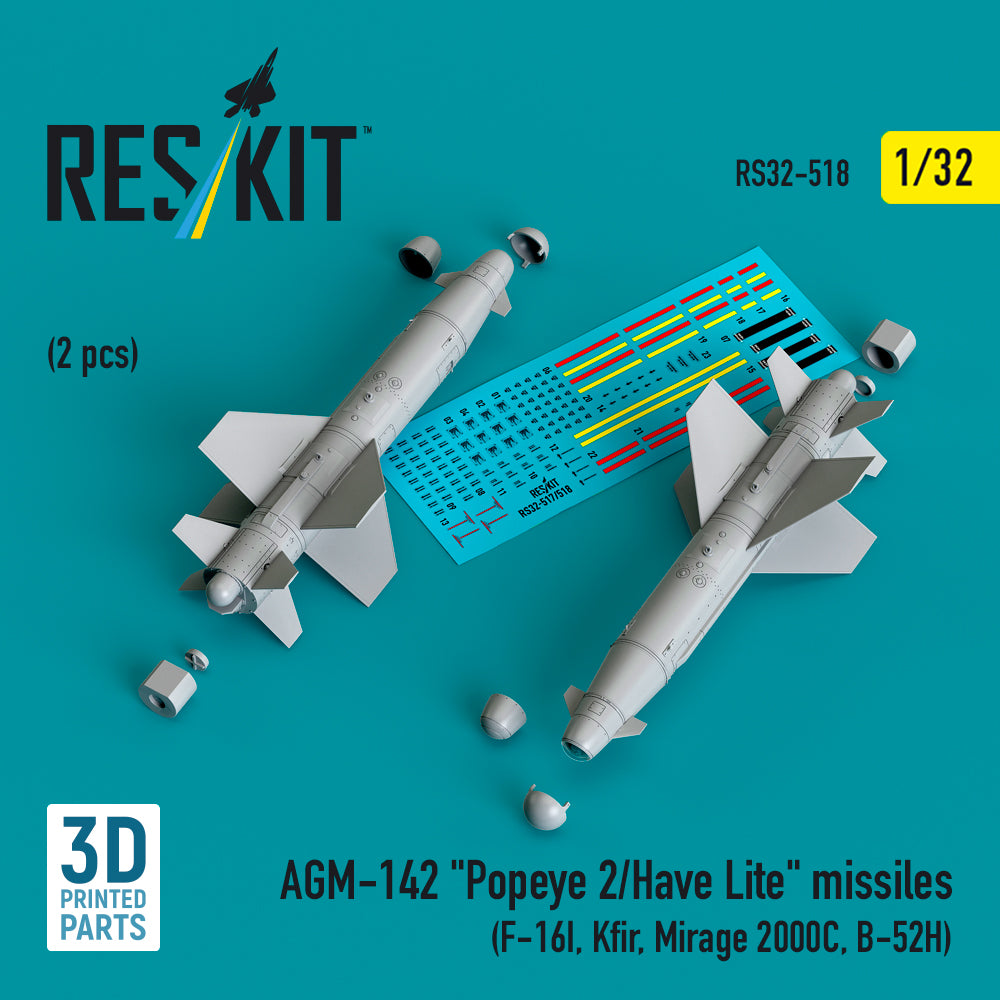 ResKit RS32-0518 1:32 AGM-142 "Popeye 2/Have Lite" missiles