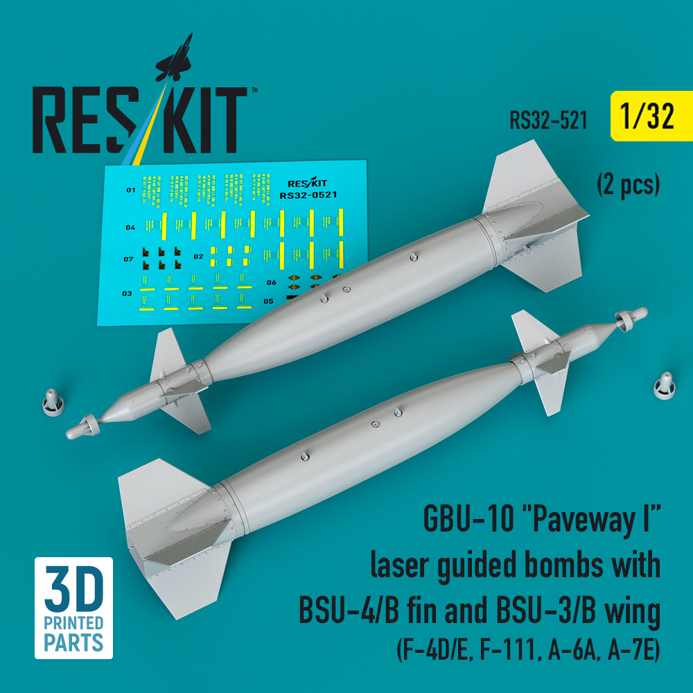 ResKit RS32-0521 1:32 GBU-10 Paveway I Laser Guided Bombs