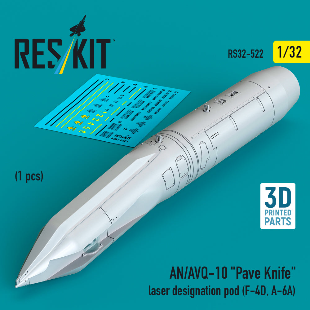 ResKit RS32-0522 1:32 AN/AVQ-10 "Pave Knife" laser designation pod