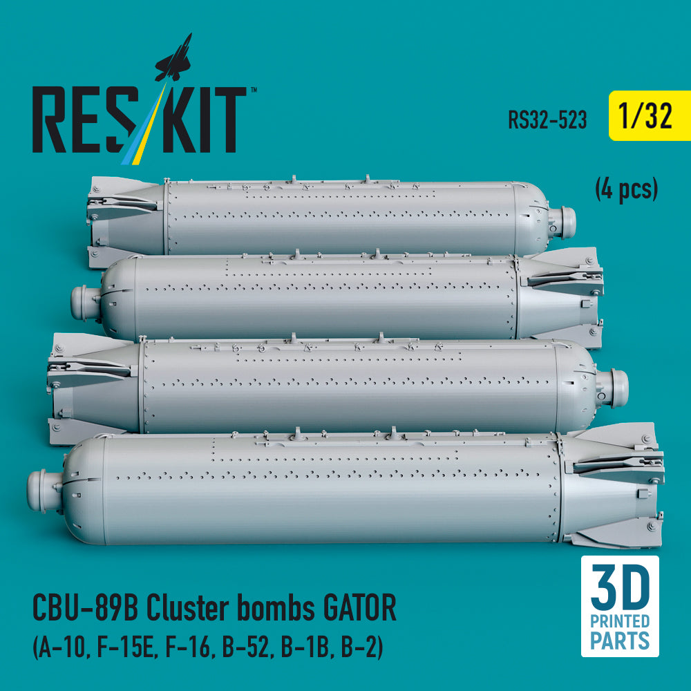 ResKit RS32-0523 1:32 CBU-89B cluster bombs GATOR
