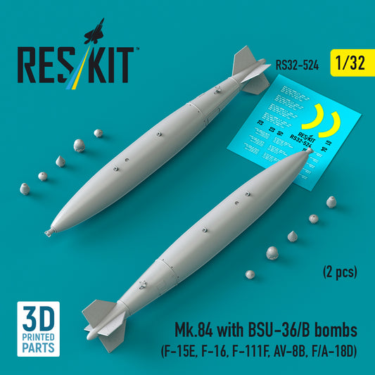 ResKit RS32-0524 1:32 Mk.84 with BSU-36/B bombs