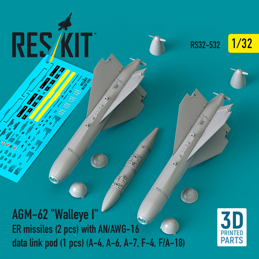 ResKit RS32-0532 1:32 AGM-62 "Walleye I" ER missiles
