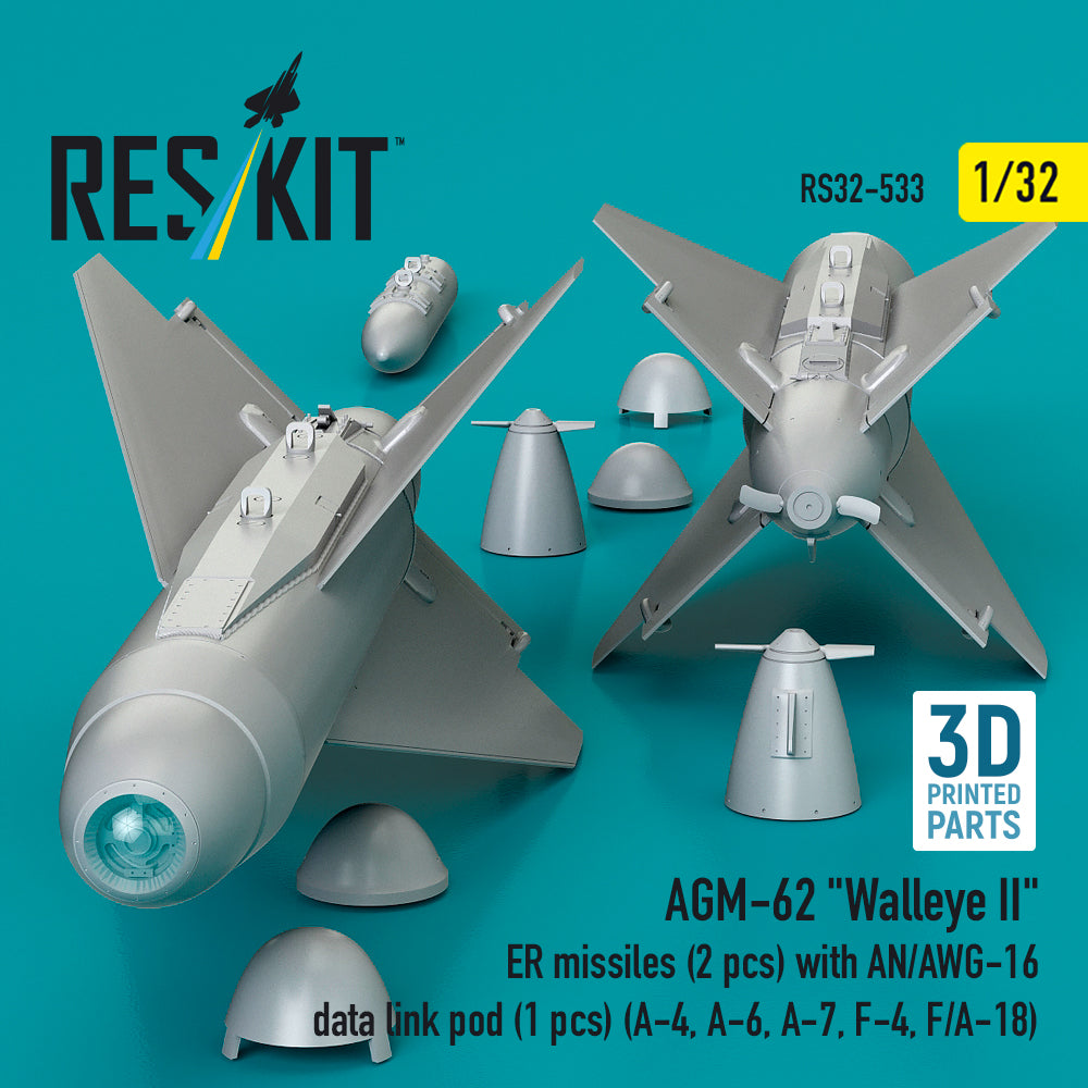 ResKit RS32-0533 1:32 AGM-62 "Walleye II" ER missiles