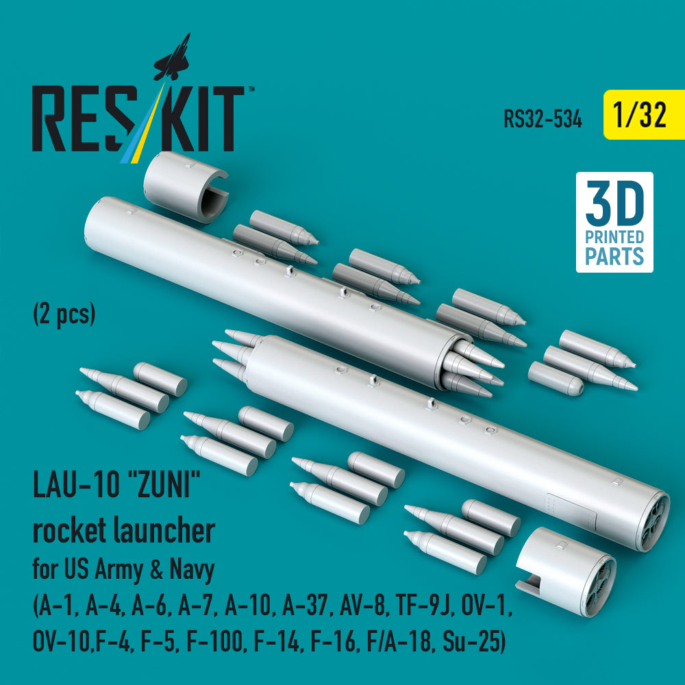 ResKit RS32-0534 1:32 LAU-10 "ZUNI" rocket launcher for US Army & Navy