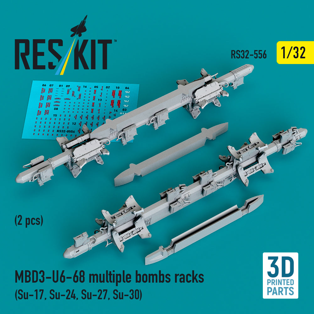 ResKit RS32-0556 1:32 MBD3-U6-68 multiple bombs racks