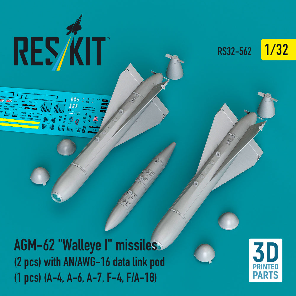 ResKit RS32-0562 1:32 AGM-62 "Walleye I" missiles