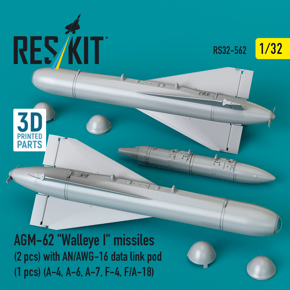 ResKit RS32-0562 1:32 AGM-62 "Walleye I" missiles