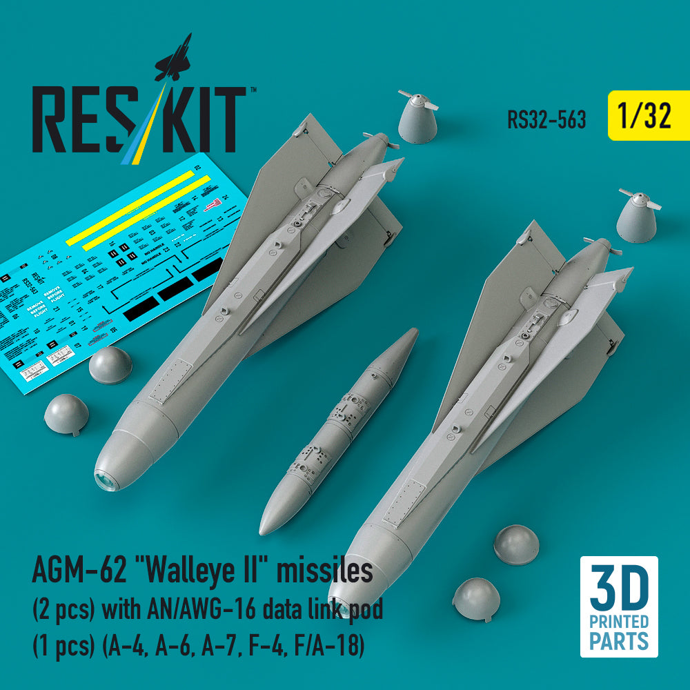 ResKit RS32-0563 1:32 AGM-62 "Walleye II" missiles