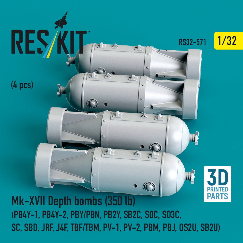 ResKit RS32-0571 1:32 Mk-XVII Depth bombs