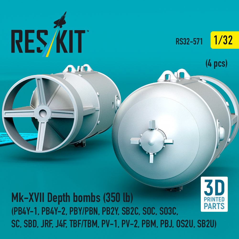 ResKit RS32-0571 1:32 Mk-XVII Depth bombs