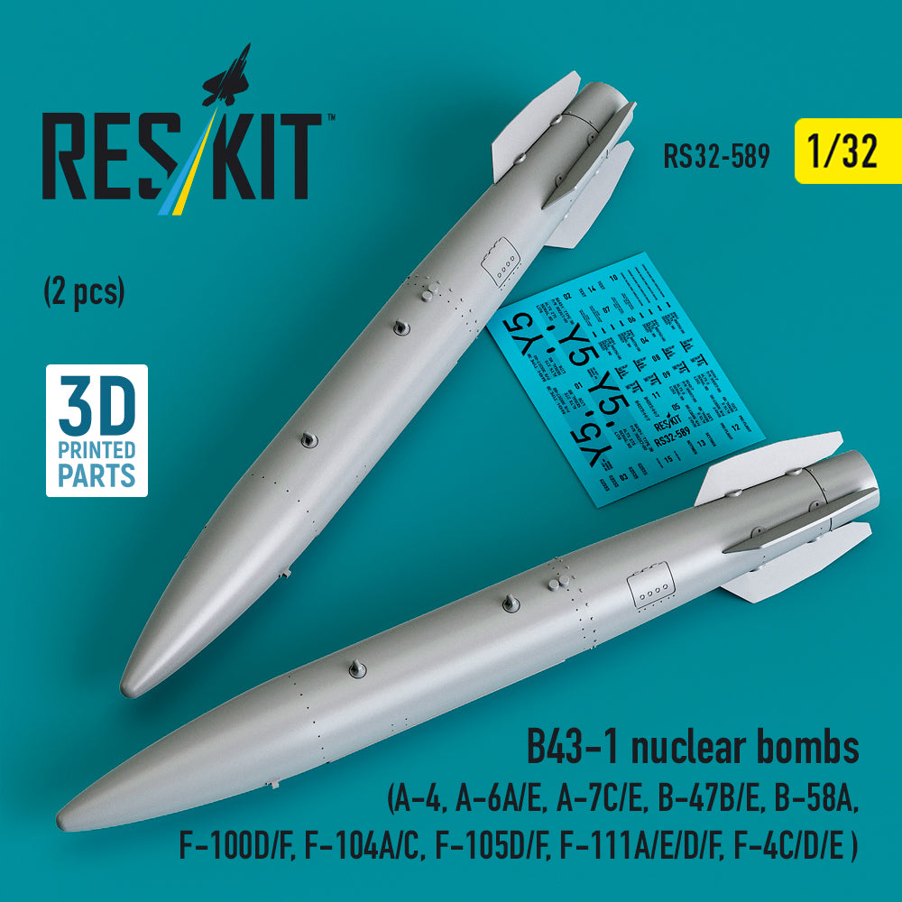 ResKit RS32-0589 1:32 B43-1 nuclear bombs