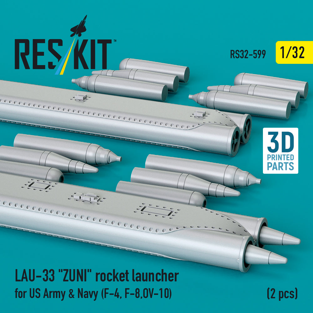 ResKit RS32-0599 1:32 LAU-33 "ZUNI" rocket launcher for US Army & Navy