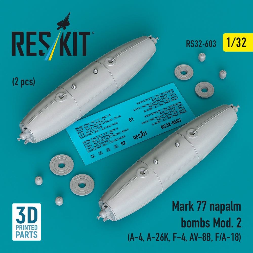 ResKit RS32-0603 1:32 Mark 77 napalm bombs Mod.2