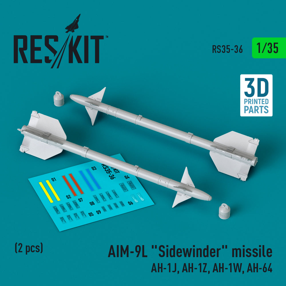 ResKit RS35-0036 1:35 AIM-9L Sidewinder missile