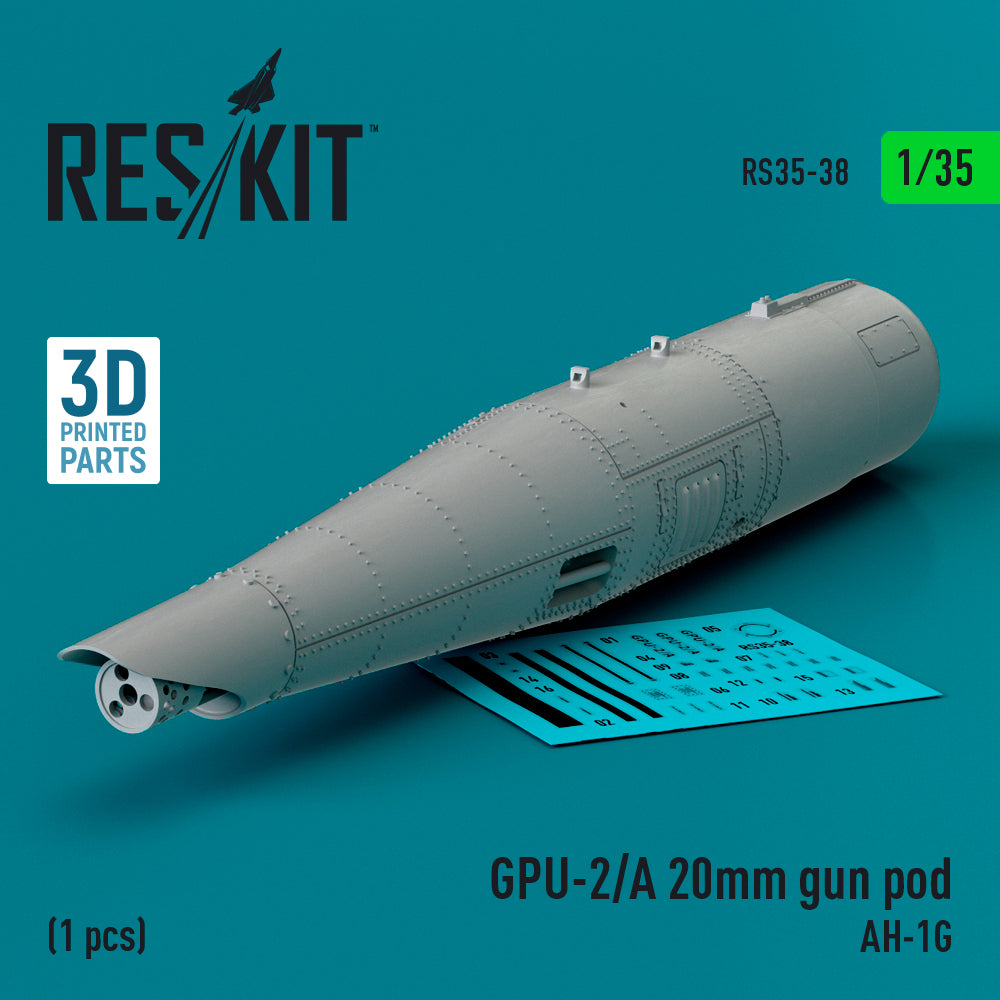 ResKit RS35-0038 1:35 GPU-2/A 20mm gun pod
