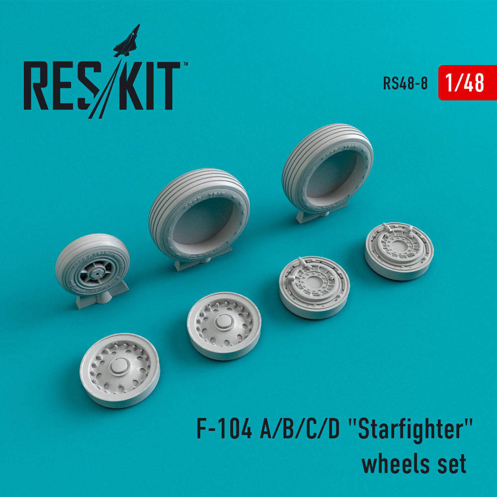 ResKit RS48-0008 1:48 Lockheed F-104A/F-104B/F-104C/F-104D Starfighter wheel set