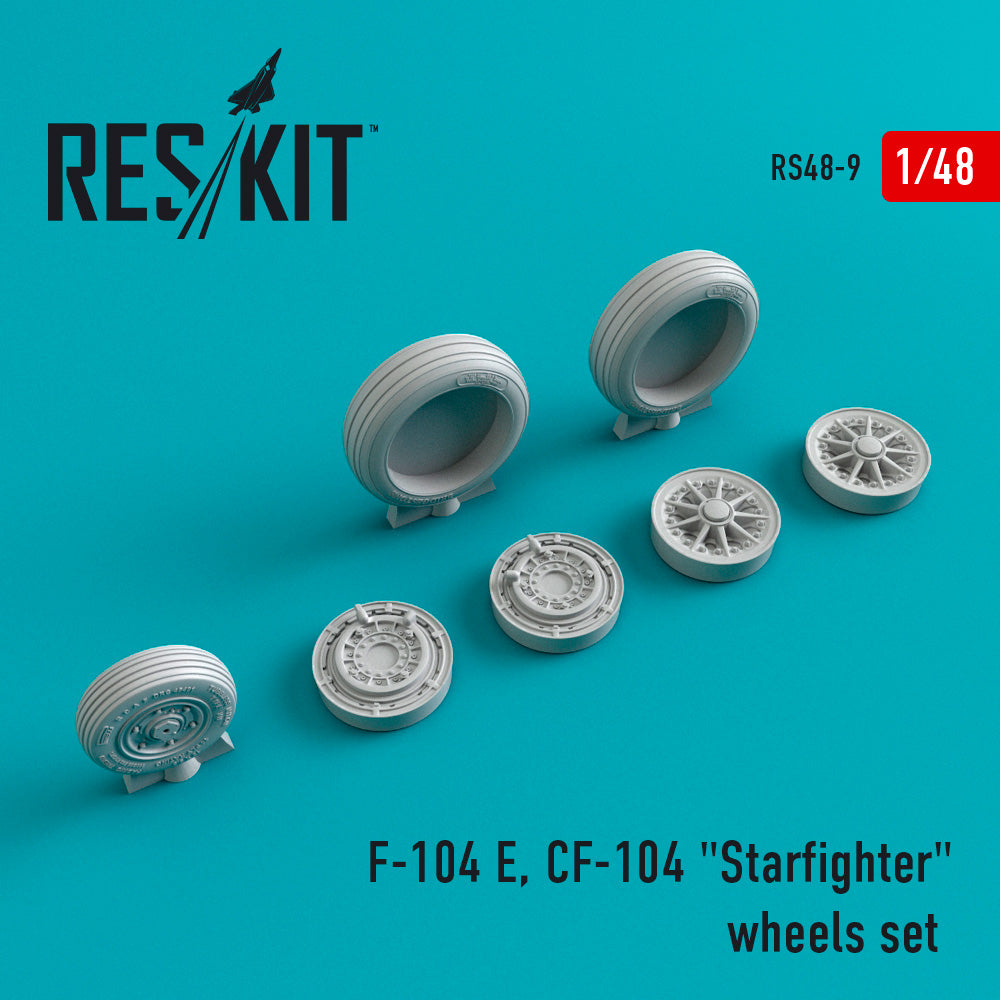 ResKit RS48-0009 1:48 Lockheed F-104, CF-104 Starfighter wheels set