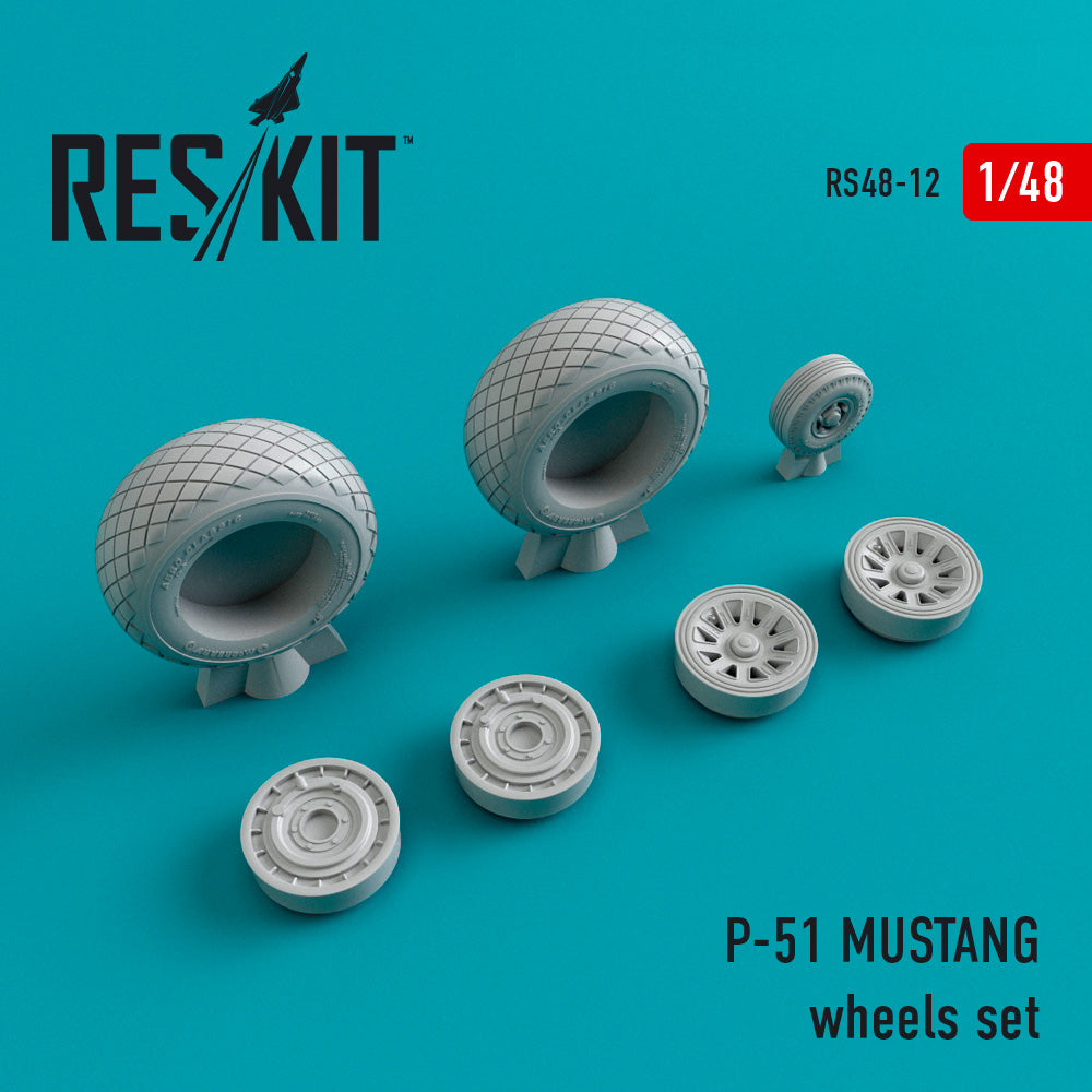 ResKit RS48-0012 1:48 North-American P-51D MUSTANG wheels set