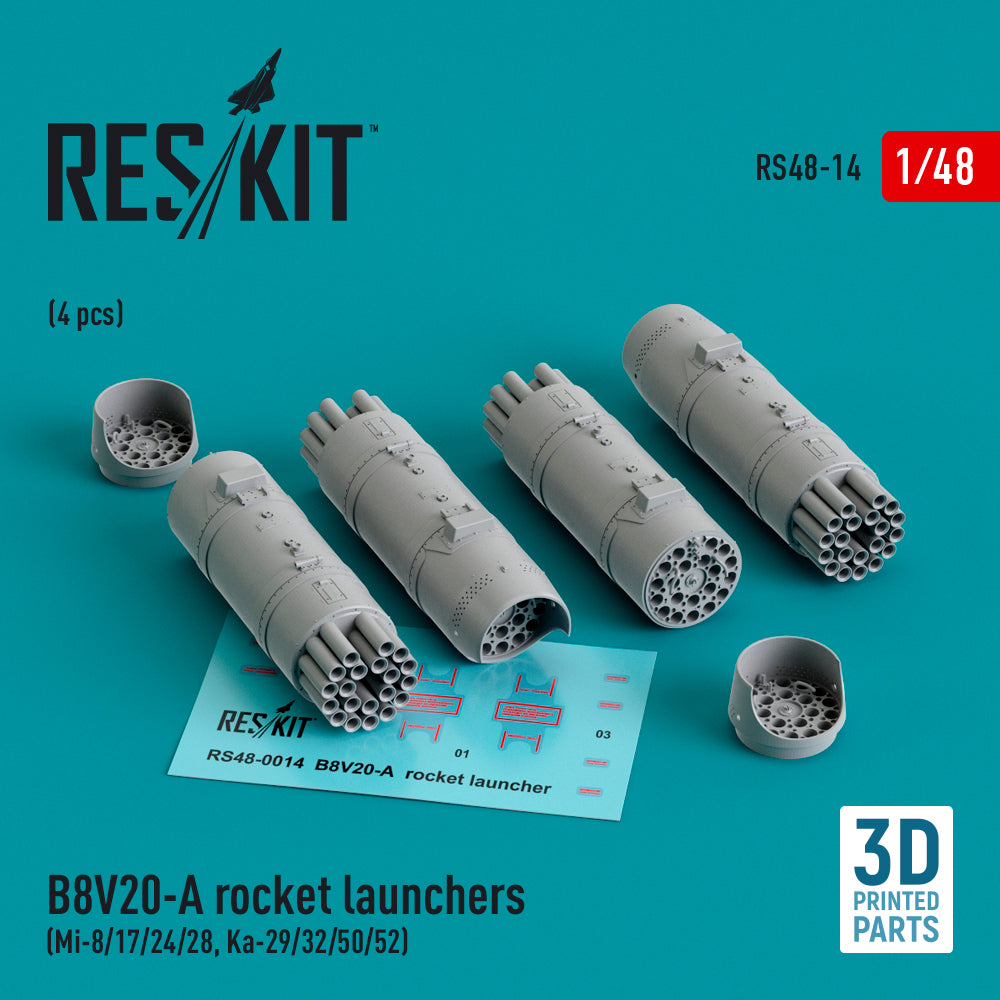 ResKit RS48-0014 1:48 B-8V20-A rocket launcher