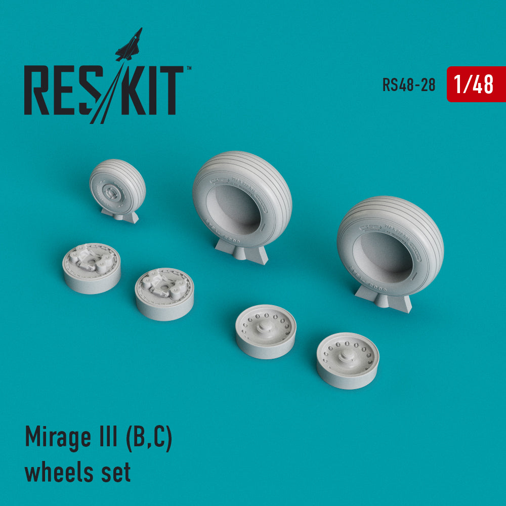 ResKit RS48-0028 1:48 Dassault_Mirage IIIB, IIIC) wheels set