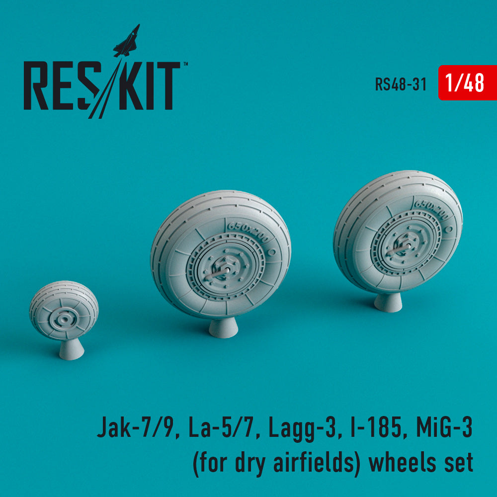 ResKit RS48-0031 1:48 Yak-7/9 La-5/7 LaGG-3 MiG-3 Dry Field Wheels