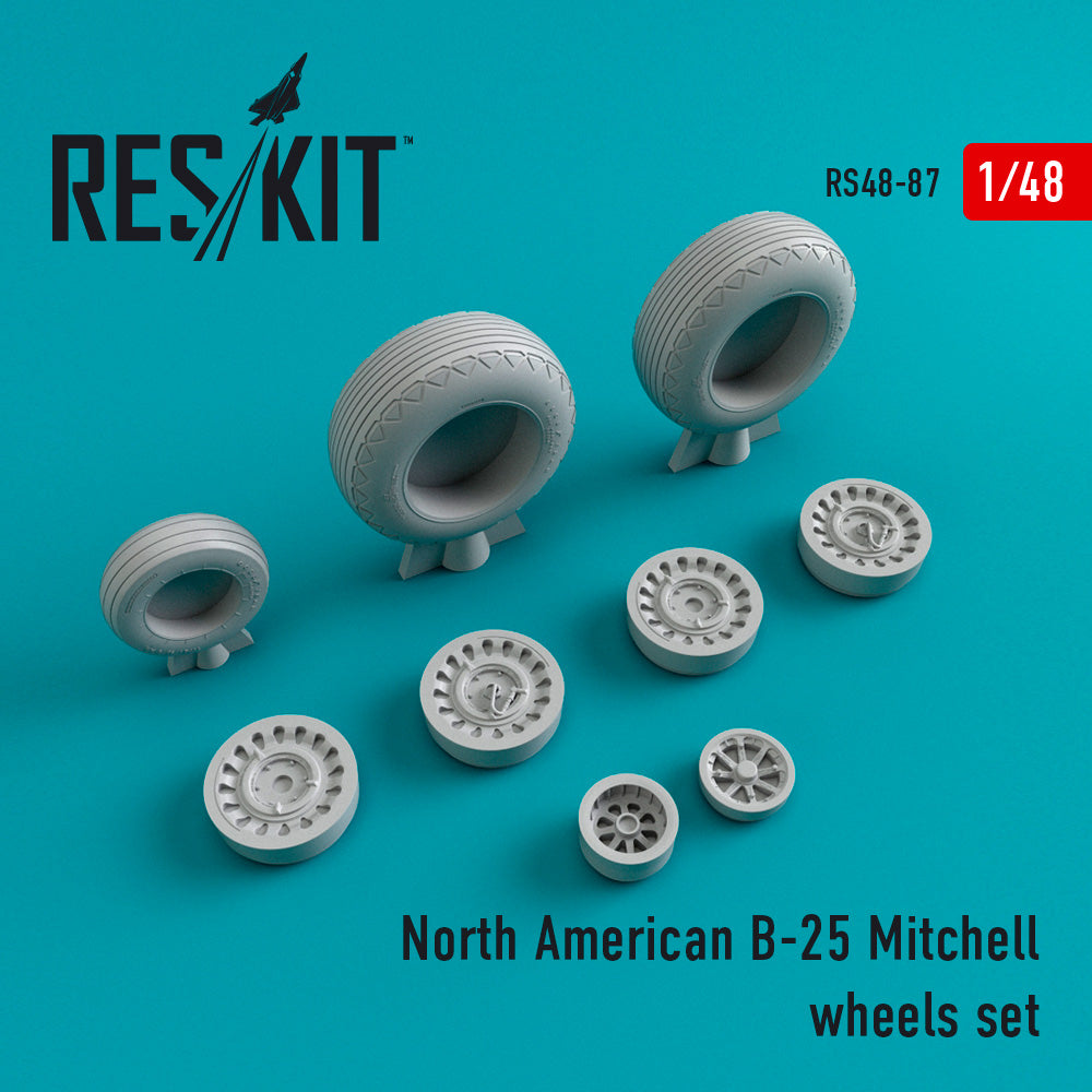 ResKit RS48-0087 1:48 North-American B-25 Mitchell wheels set