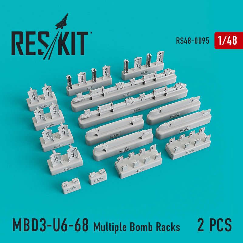 ResKit RS48-0095 1:48 MBD3-U6-68 Multiple Bomb Racks