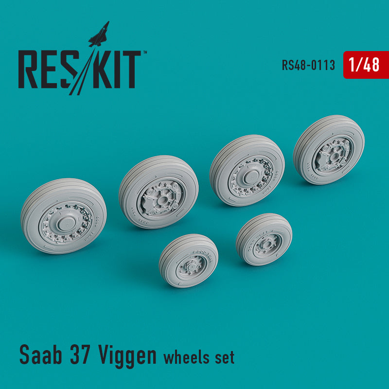ResKit RS48-0113 1:48 Saab AJ-37/SK-37/ 'Viggen' wheels set