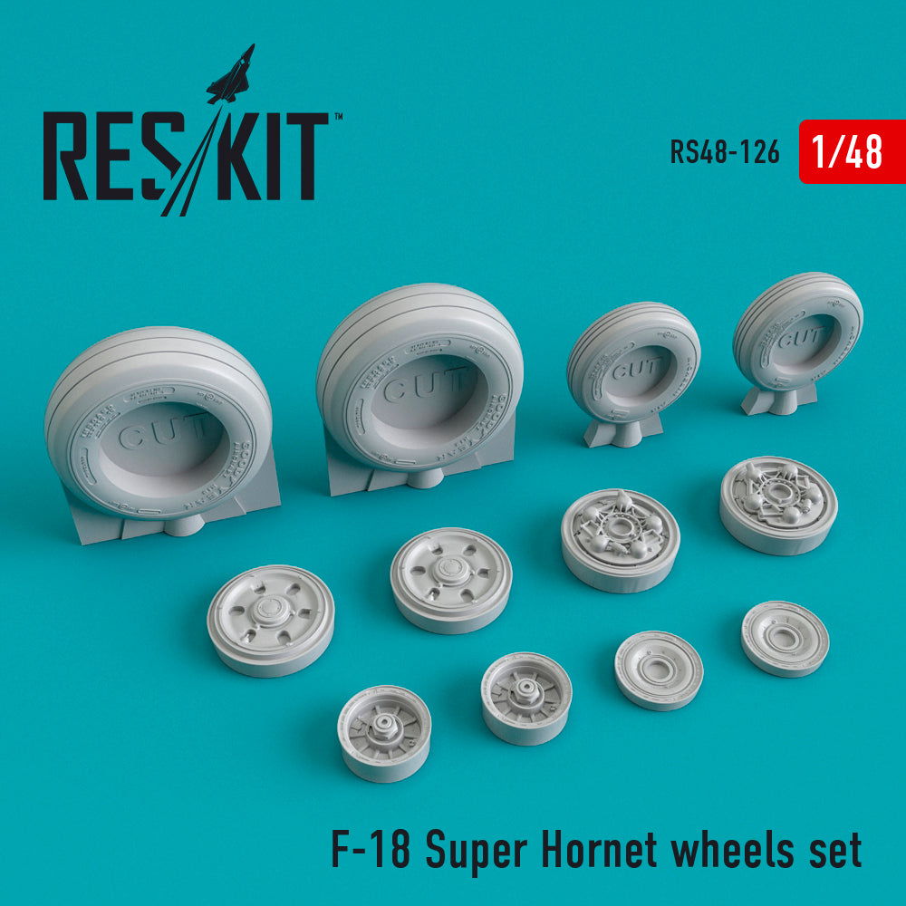 ResKit RS48-0126 1:48 Boeing F/A-18E/F/A-F Super Hornet wheels set