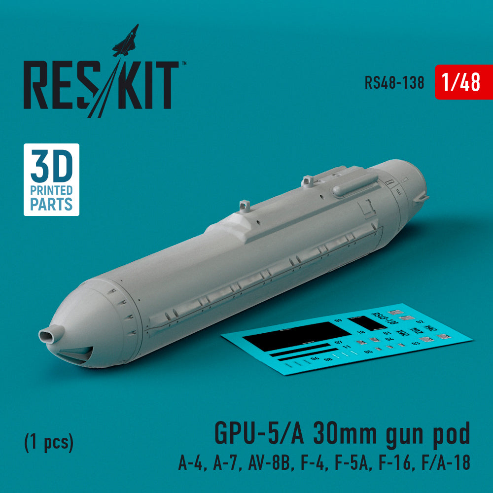 ResKit RS48-0138 1:48 GPU-5/A 30mm gun pod