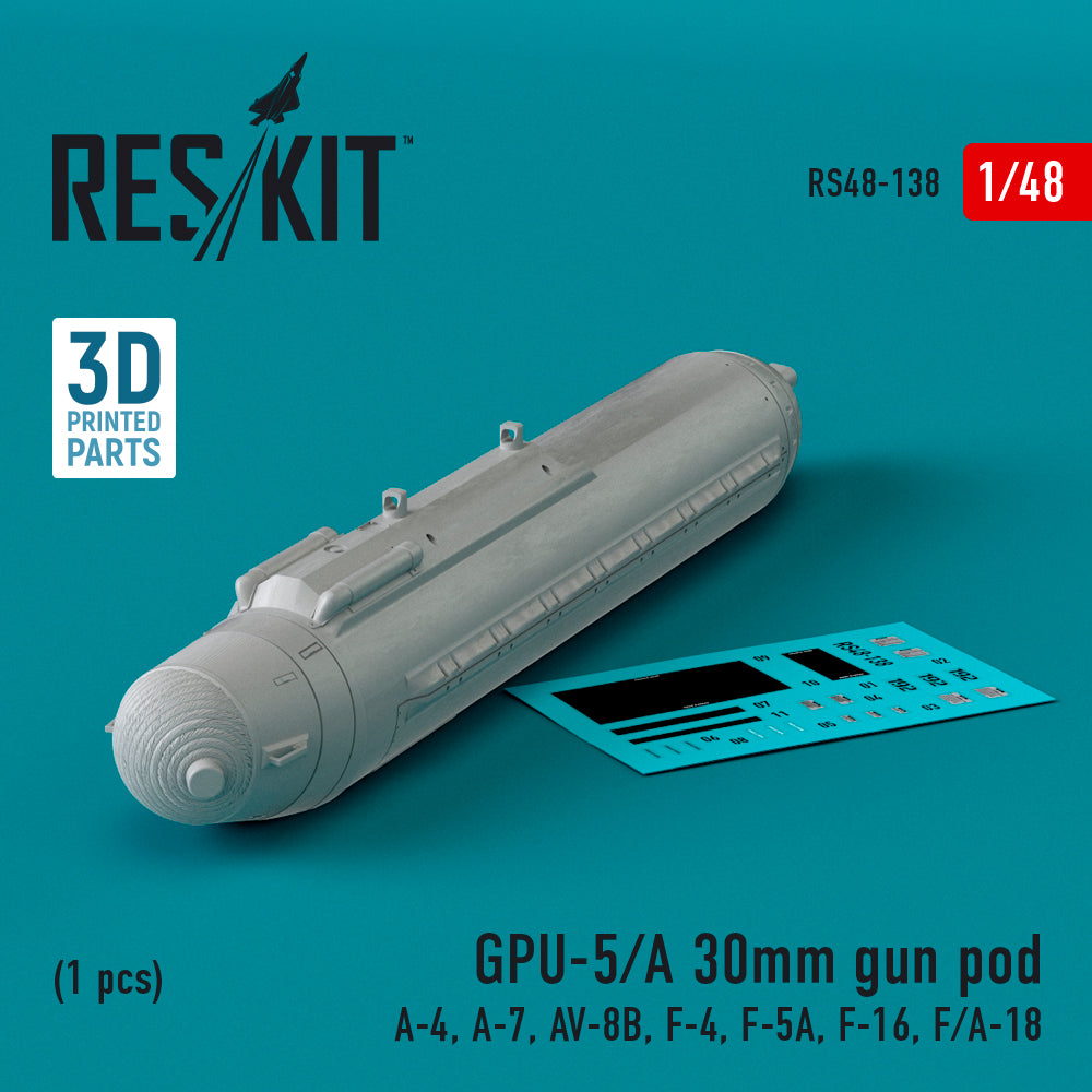 ResKit RS48-0138 1:48 GPU-5/A 30mm gun pod