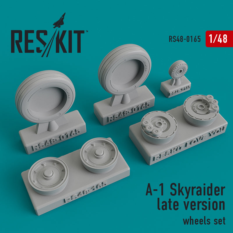ResKit RS48-0165 1:48 Douglas A-1 Skyraider late version wheels set