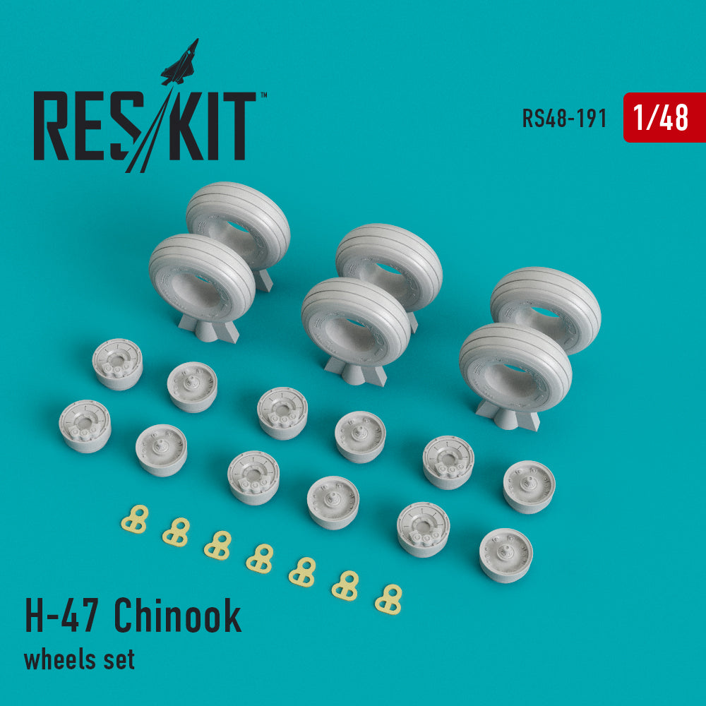 ResKit RS48-0191 1:48 Boeing CH-47D Chinook wheels set