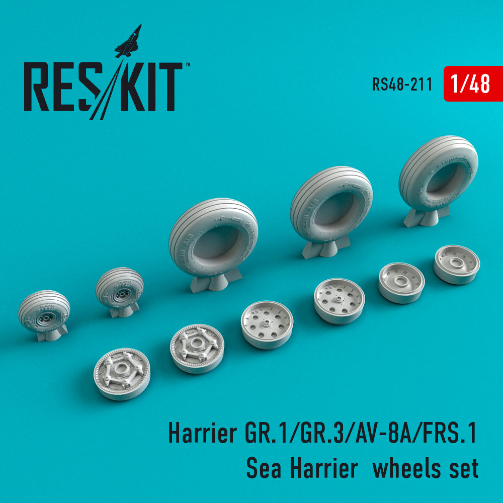 ResKit RS48-0211 1:48 Harrier GR.1/GR.3/AV-8A/Sea Harrier Wheels