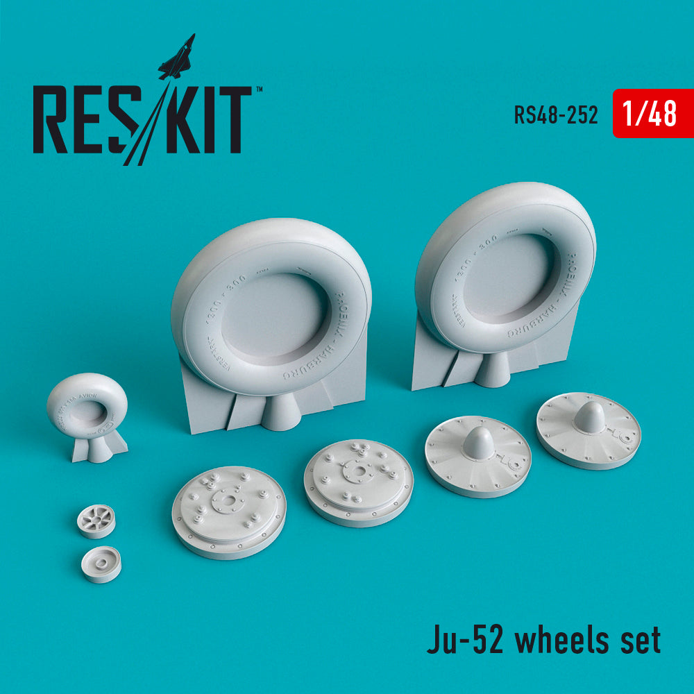 ResKit RS48-0252 1:48 Junkers Ju-52/3m wheels set