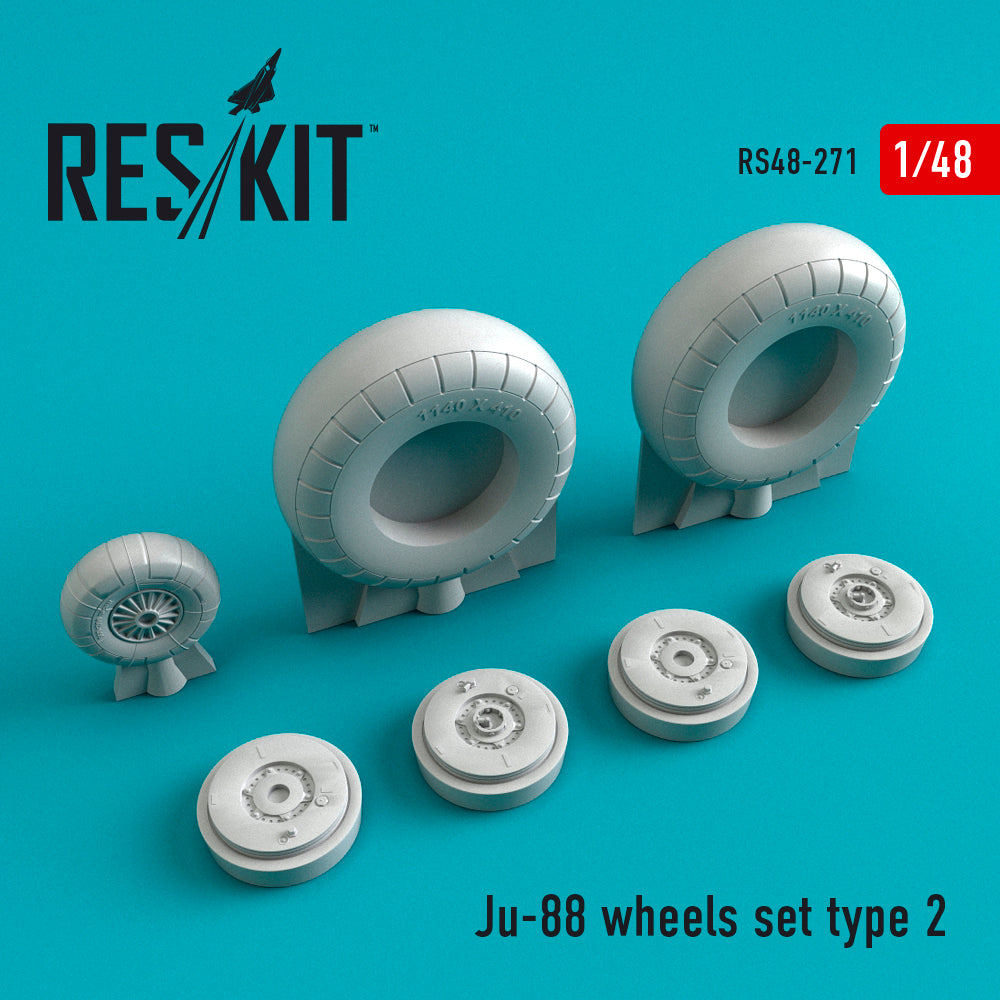 ResKit RS48-0271 1:48 Junkers Ju-88 wheels set type 2