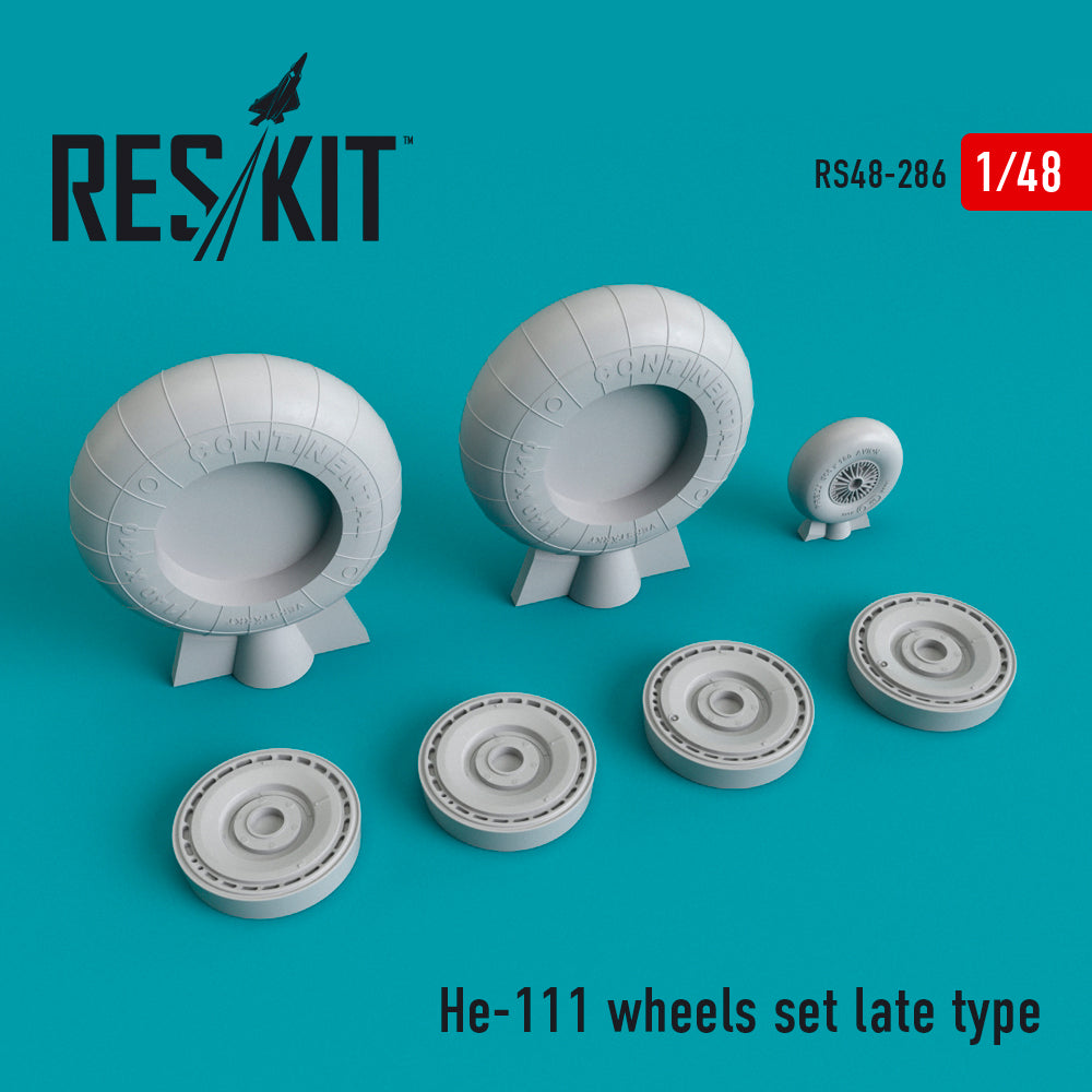 ResKit RS48-0286 1:48 Heinkel He-111 wheels set late type