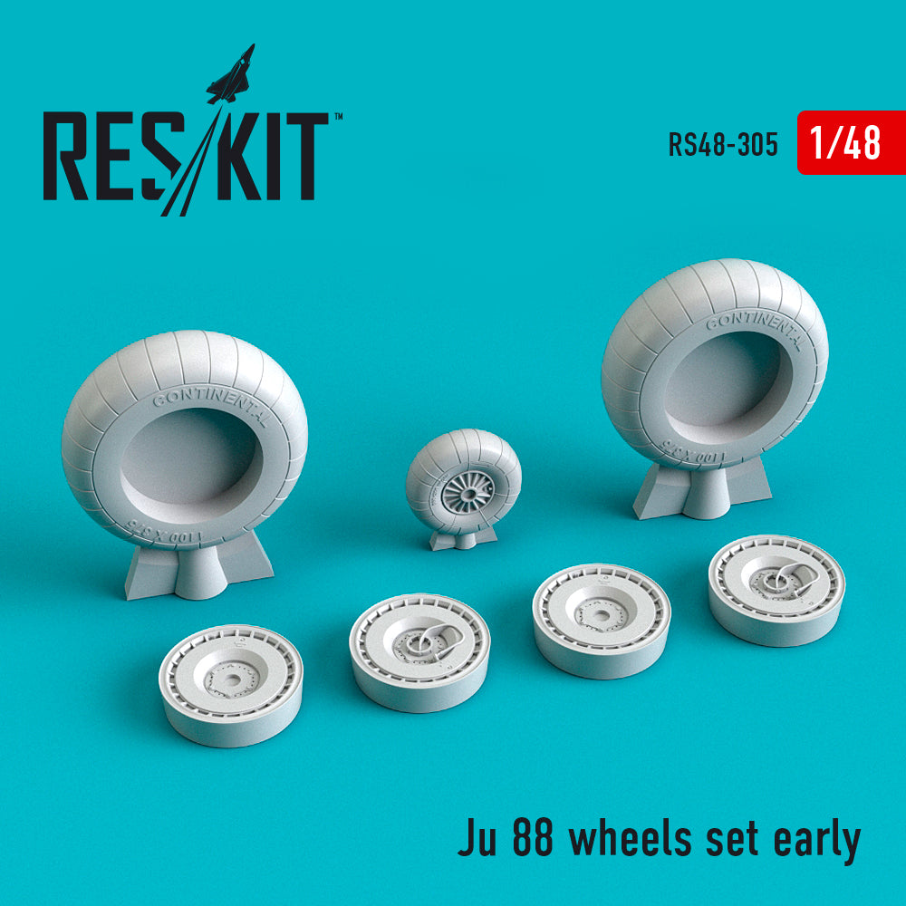 ResKit RS48-0305 1:48 Junkers Ju-88 wheels set early type