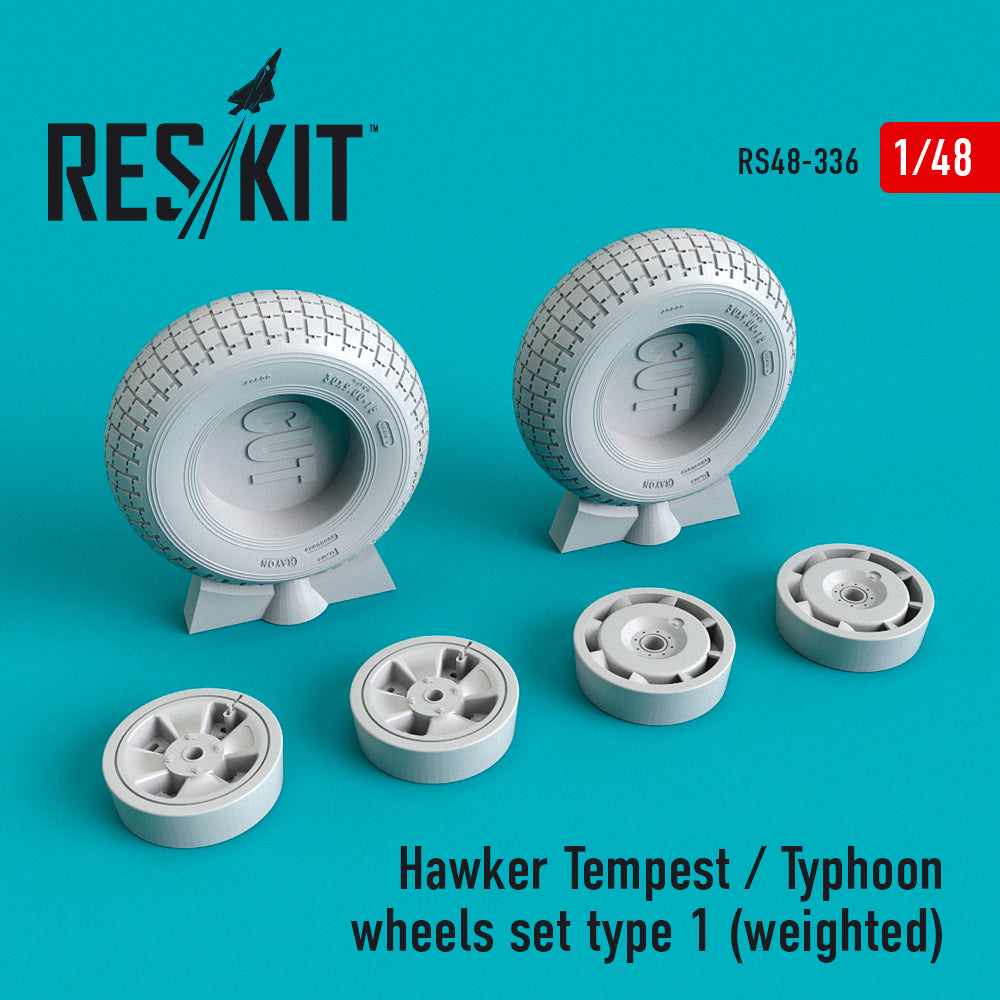 ResKit RS48-0336 1:48 Hawker Tempest/Typhoon wheels set type 1