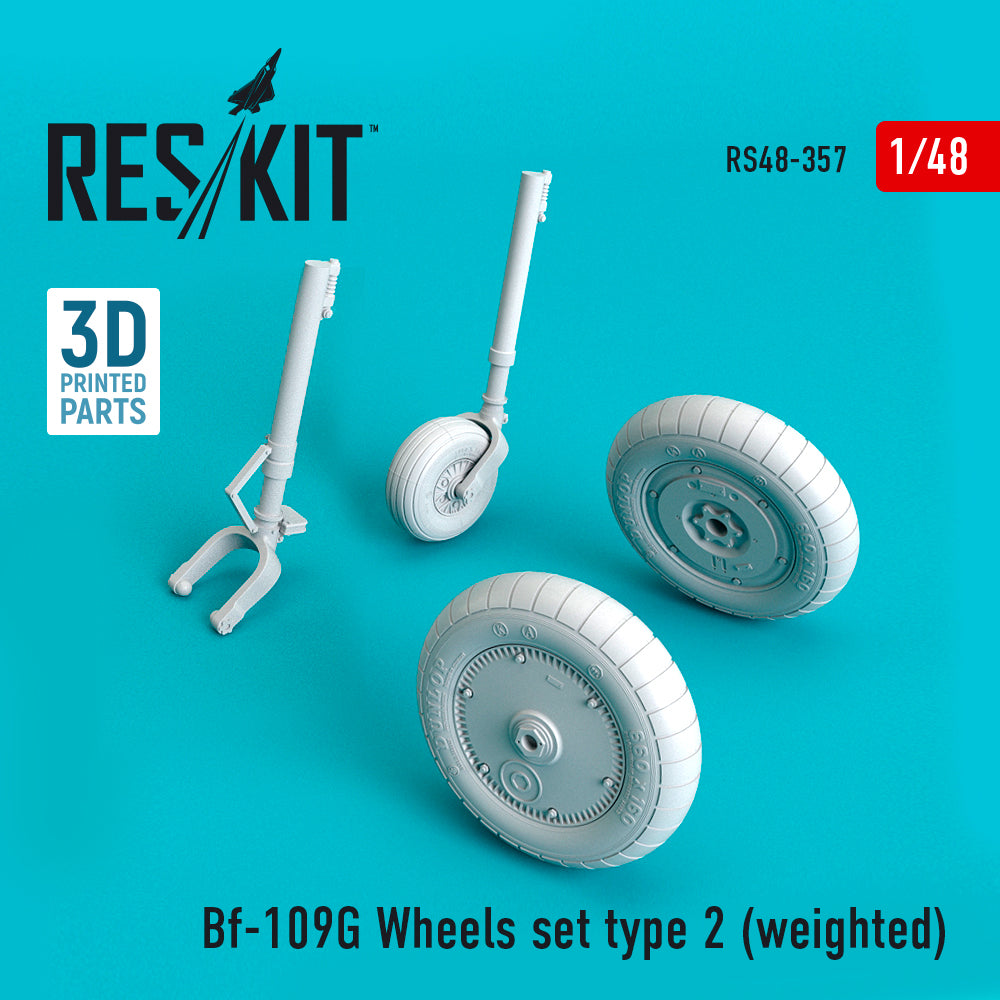 ResKit RS48-0357 1:48 Messerschmitt Bf-109G Wheels set type 2