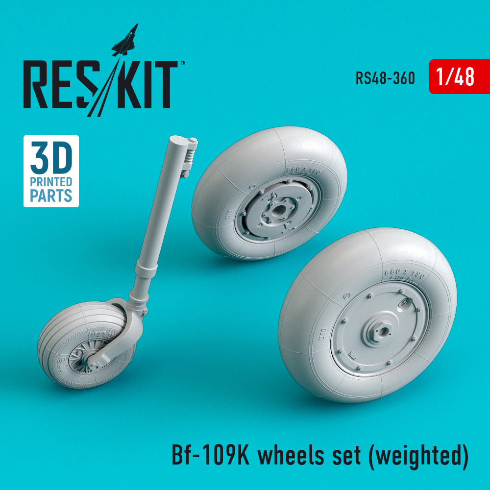 ResKit RS48-0360 1:48 Messerschmitt Bf-109K wheels set