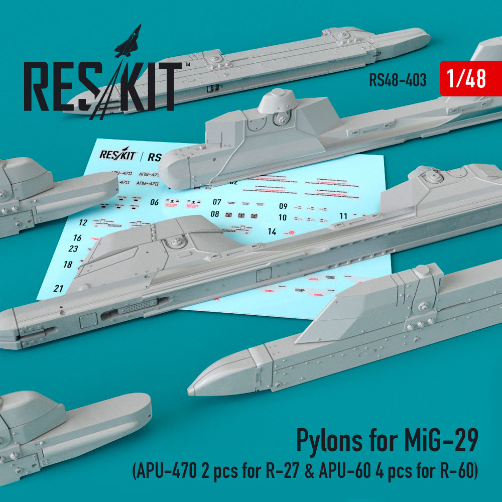 ResKit RS48-0403 1:48 Pylons for Mikoyan MiG-29