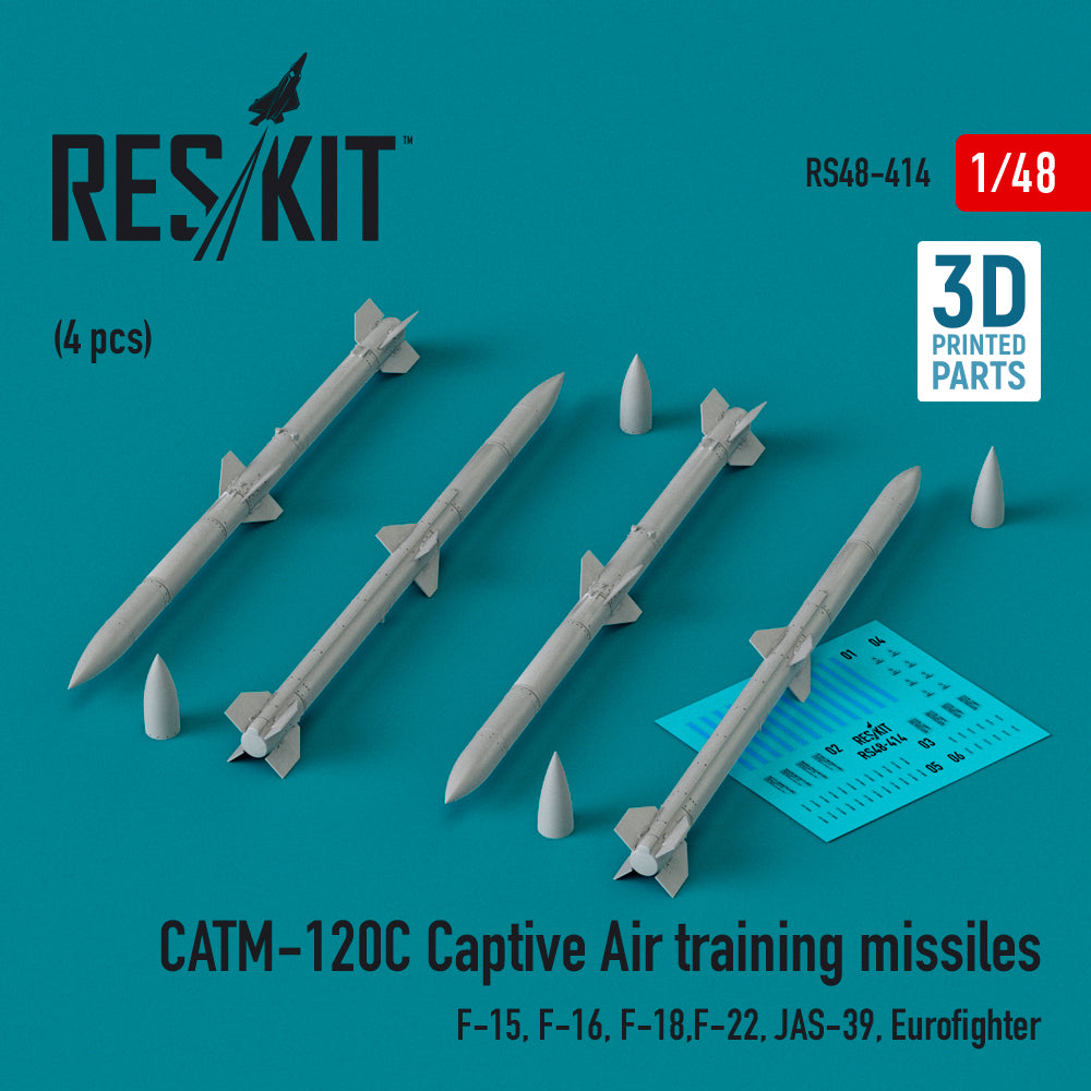 ResKit RS48-0414 1:48 CATM-120C Captive air training missiles