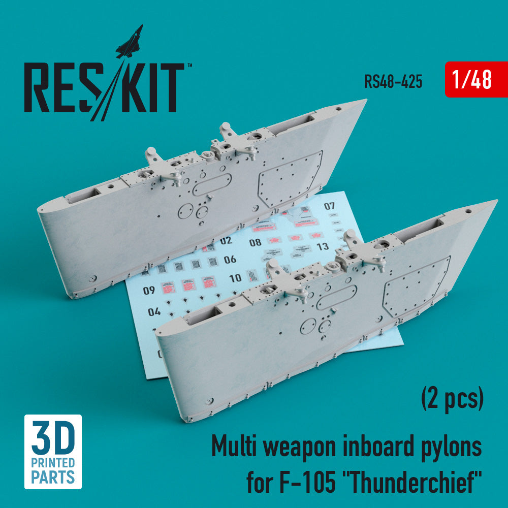 ResKit RS48-0425 1:48 Multi weapon inboard pylons for F-105 Thunderchief